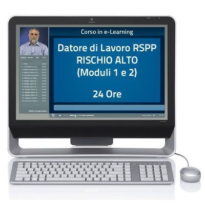 e-Learning: Corso online - Datore di Lavoro RSPP (Rischio Alto) - Moduli 1 e 2 - 24 ore