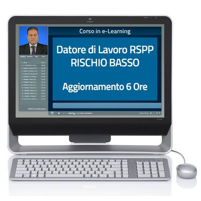 Corso e-Learning Corso online - Datore di Lavoro RSPP (Rischio Basso) - Aggiornamento 6 ore